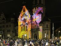 Mit 21 Lichtprojekten um den gesamten Innenstadtring feierte das Lichtfest Leipzig 35 Jahre Friedliche Revolution. ©Punctum/Alexander Schmidt