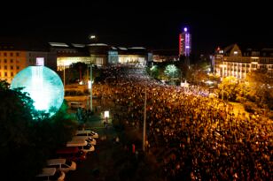 Das Projekt "Podjom" von Joachim Blank beim Lichtfest 2009.