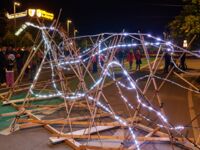 Mit 21 Lichtprojekten um den gesamten Innenstadtring feierte das Lichtfest Leipzig 35 Jahre Friedliche Revolution. ©Punctum/Esther Hoyer