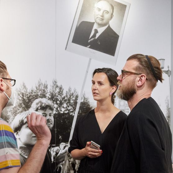 Vor dem Lichtfest 2022: Robert Sochacki und Wera Morawiec kamen im Juni nach Leipzig, um sich mit allen Projektbeteiligten abzustimmen und ausführliche Recherchen zu machen.