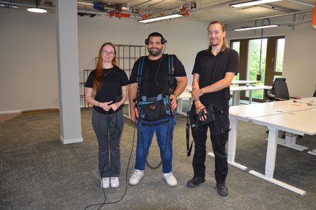 Das Projektteam von Gedankenspiegel: Julia Kaske, Karam Assaf und Timo Hacker (v. l.)