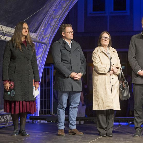 Lichtfest Leipzig 2022: Eröffnung auf dem Nikolaikirchhof