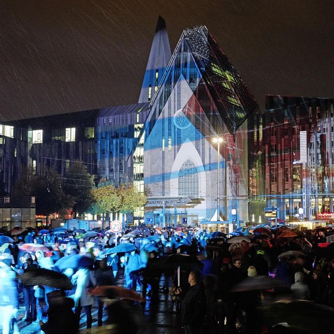 Das Lichtfest Leipzig 2019 feierte am 9. Oktober 2019 30 Jahre Friedliche Revolution