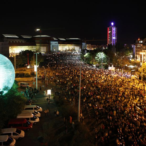 Lichtfest Leipzig 2009 auf dem Augustusplatz Leipzig