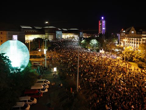 Lichtfest Leipzig 2009 auf dem Augustusplatz Leipzig