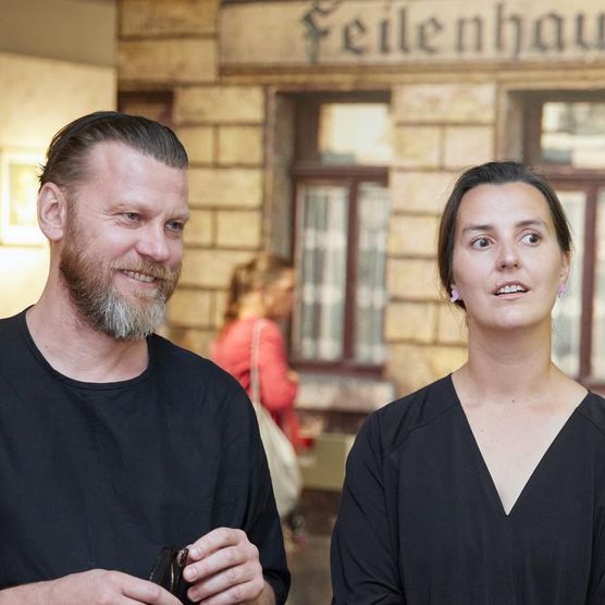 Vor dem Lichtfest 2022: Robert Sochacki und Wera Morawiec kamen im Juni nach Leipzig, um sich mit allen Projektbeteiligten abzustimmen und ausführliche Recherchen zu machen.