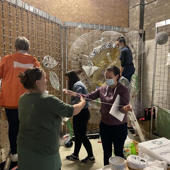 Workshop für das Lichtfest Leipzig 2021: Projekt „Ring (do/undo/redo)" auf dem Burgplatz