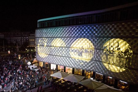 Lichtfest Leipzig 2014: Klangraum am Richard-Wagner-Platz