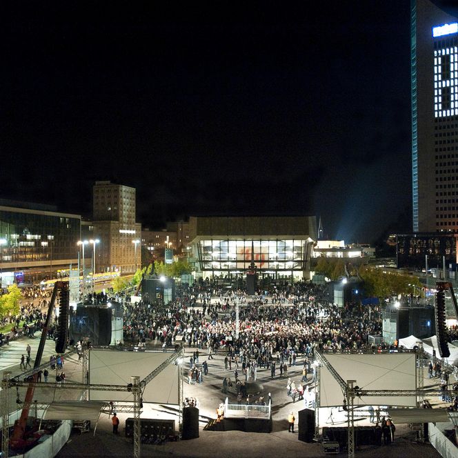 Lichtfest Leipzig 2010 auf dem Augustusplatz Leipzig