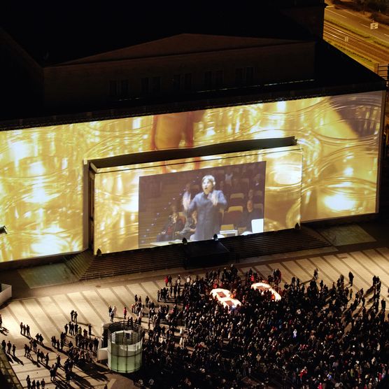 Lichtfest Leipzig 2011 auf dem Augustusplatz Leipzig