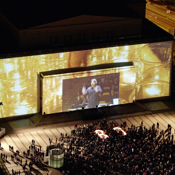 Lichtfest Leipzig 2011 auf dem Augustusplatz Leipzig