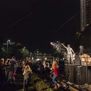 Lichtfest Leipzig 2014: Beobachtungsraum "Friedas Winter" am Georgiring