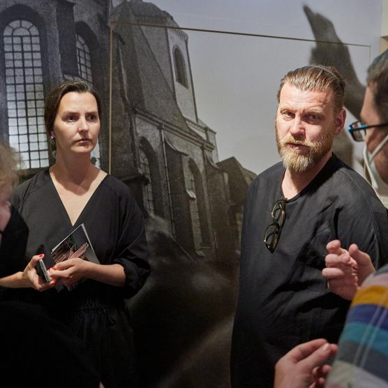 Vor dem Lichtfest 2022: Robert Sochacki und Wera Morawiec kamen im Juni nach Leipzig, um sich mit allen Projektbeteiligten abzustimmen und ausführliche Recherchen zu machen.