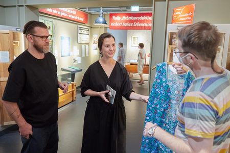 Vor dem Lichtfest 2022: Robert Sochacki und Wera Morawiec kamen im Juni nach Leipzig, um sich mit allen Projektbeteiligten abzustimmen und ausführliche Recherchen zu machen.