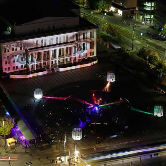 Lichtfest Leipzig 2022: Projekt auf dem Augustusplatz Leipzig