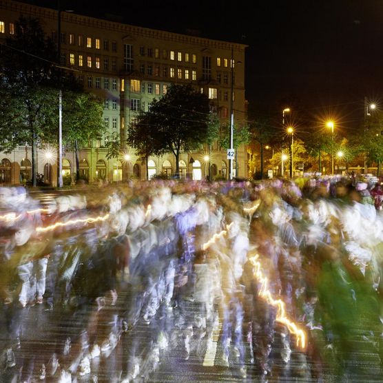 Das Lichtfest Leipzig 2019 feierte am 9. Oktober 2019 30 Jahre Friedliche Revolution