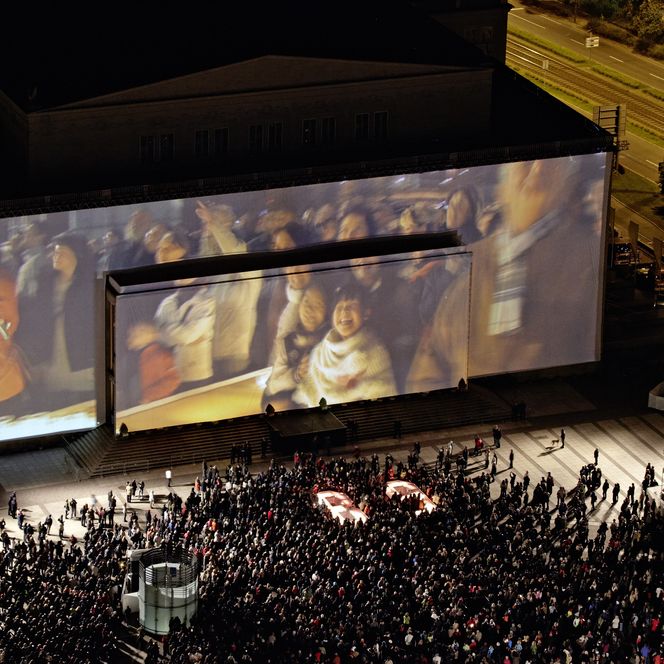 Lichtfest Leipzig 2011 auf dem Augustusplatz Leipzig