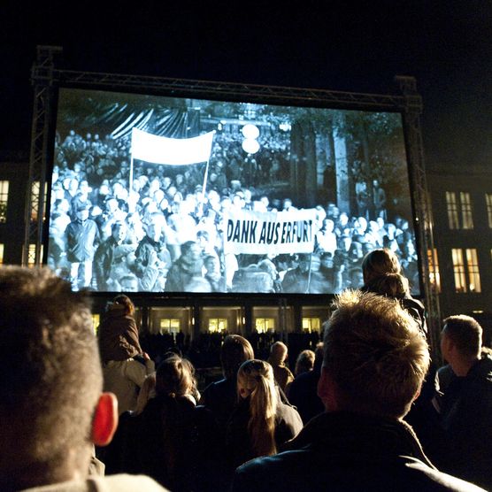 Lichtfest Leipzig 2010 auf dem Augustusplatz Leipzig