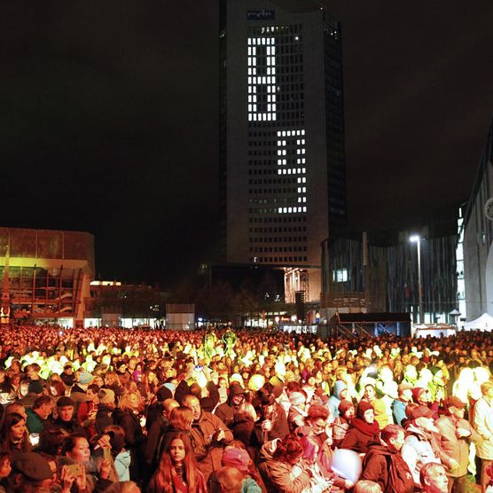 Lichtfest Leipzig 2017 auf dem Augustusplatz Leipzig