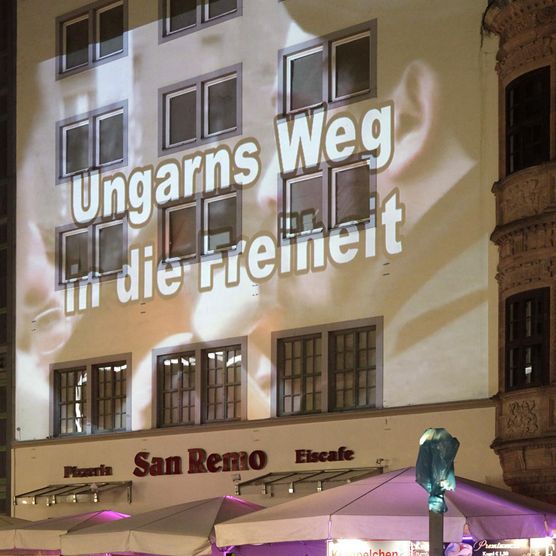 Lichtfest Leipzig 2012 auf dem Augustusplatz Leipzig