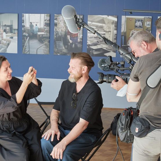 Vor dem Lichtfest 2022: Robert Sochacki und Wera Morawiec kamen im Juni nach Leipzig, um sich mit allen Projektbeteiligten abzustimmen und ausführliche Recherchen zu machen.