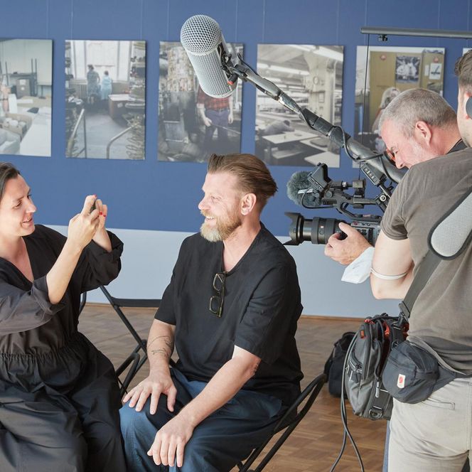 Vor dem Lichtfest 2022: Robert Sochacki und Wera Morawiec kamen im Juni nach Leipzig, um sich mit allen Projektbeteiligten abzustimmen und ausführliche Recherchen zu machen.