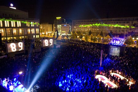 Lichtfest Leipzig 2010 auf dem Augustusplatz Leipzig