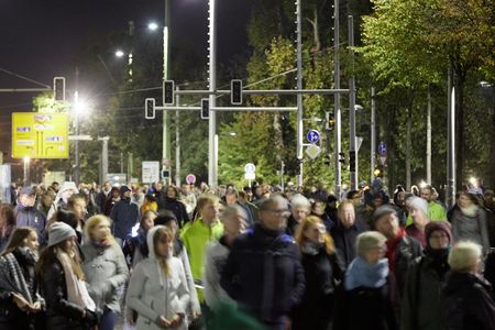 Das Lichtfest Leipzig 2019 feierte am 9. Oktober 2019 30 Jahre Friedliche Revolution