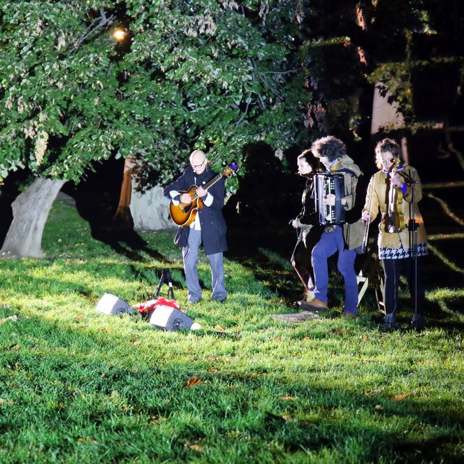 Lichtfest Leipzig 2019: Lichtraum 6 "Für ein offenes Land mit freien Menschen!" im Schillerpark (Lenné-Anlage)