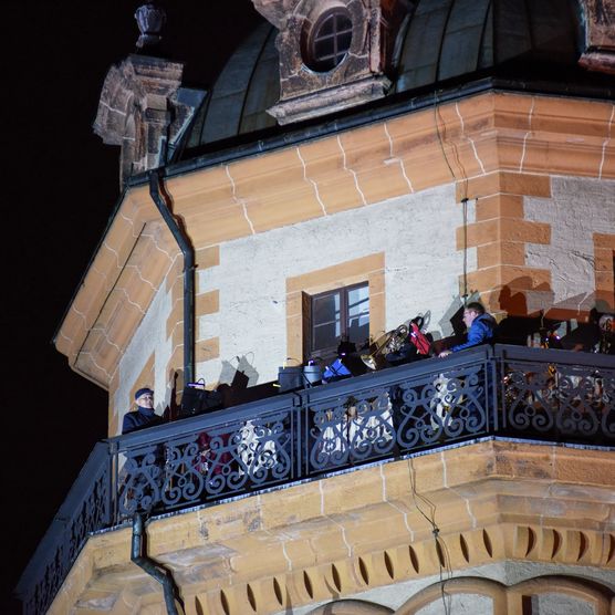 Lichtfest Leipzig 2020 auf dem Nikolaikirchhof