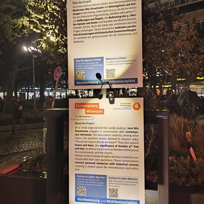 Lichtfest 2026: Erklärungsplakate informieren zu den einzelnen Projekten