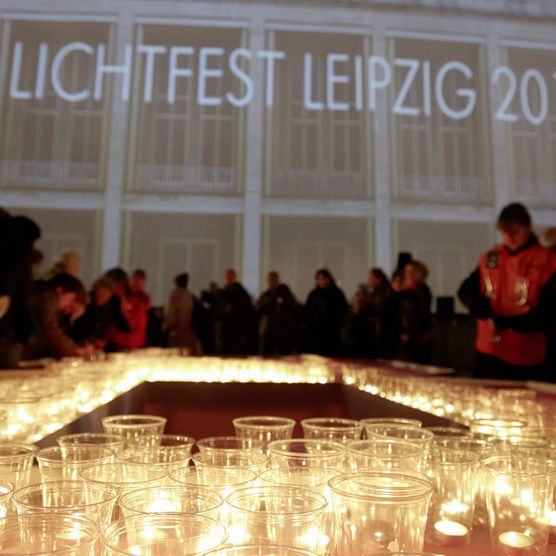 Lichtfest Leipzig 2011 auf dem Augustusplatz Leipzig