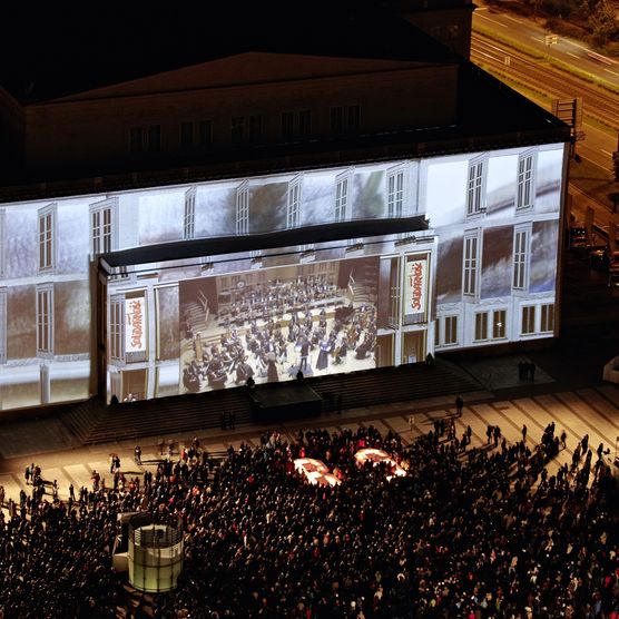 Lichtfest Leipzig 2011 auf dem Augustusplatz Leipzig