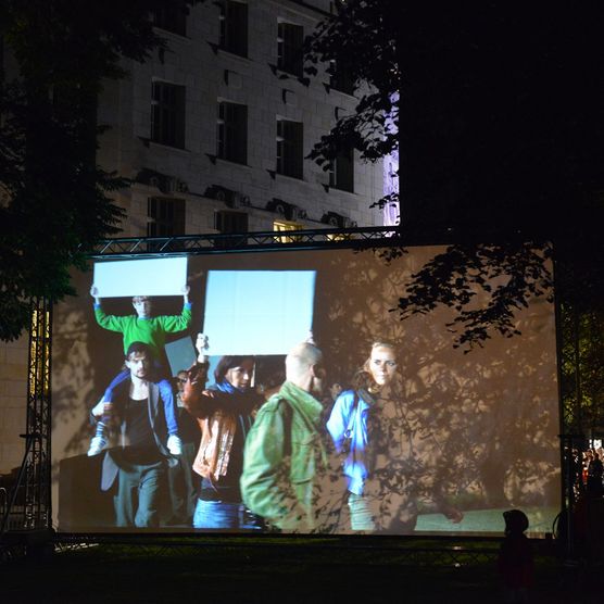 Lichtfest Leipzig 2014: Entscheidungsraum an der Runden Ecke