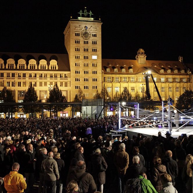 Lichtfest Leipzig 2012 auf dem Augustusplatz Leipzig