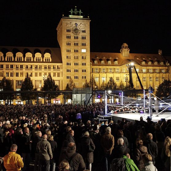 Lichtfest Leipzig 2012 auf dem Augustusplatz Leipzig