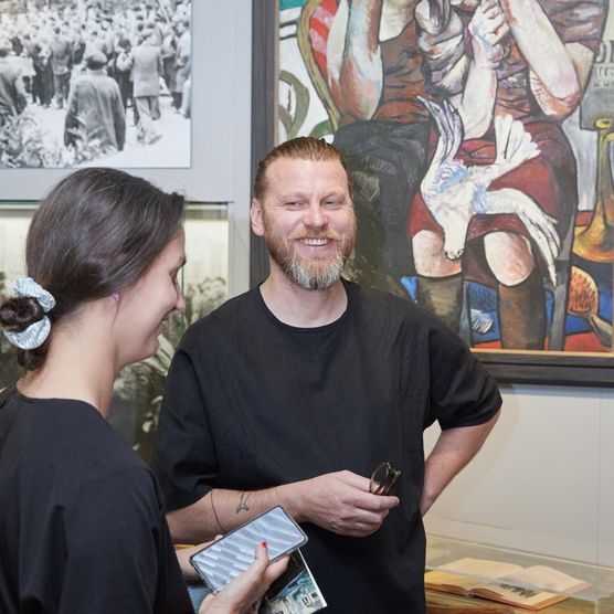 Vor dem Lichtfest 2022: Robert Sochacki und Wera Morawiec kamen im Juni nach Leipzig, um sich mit allen Projektbeteiligten abzustimmen und ausführliche Recherchen zu machen.