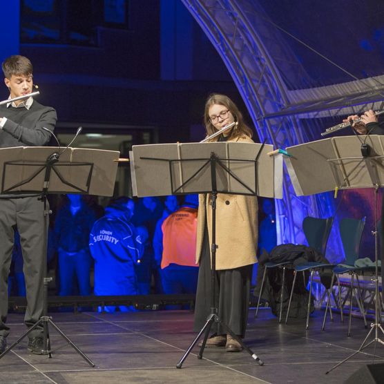 Lichtfest Leipzig 2022: Eröffnung auf dem Nikolaikirchhof