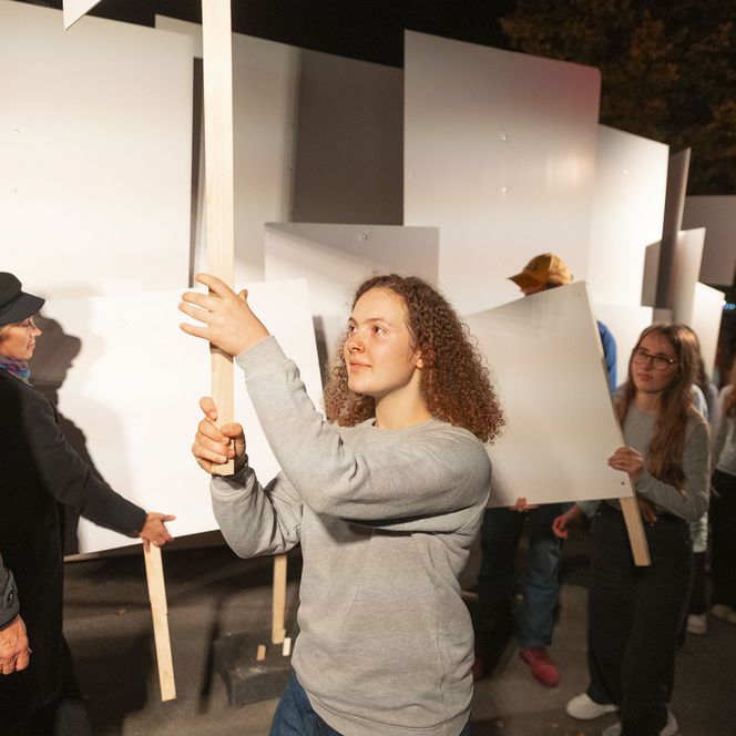 Lichtfest Leipzig 2025: Grundsteinlegung Freiheits- und Einheitsdenkmal
