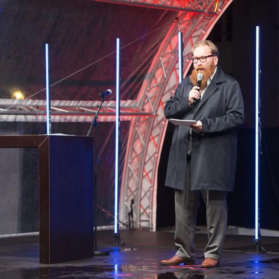Lichtfest Leipzig 2020: Eröffnung im kleinen Rahmen auf dem Nikolaikirchhof