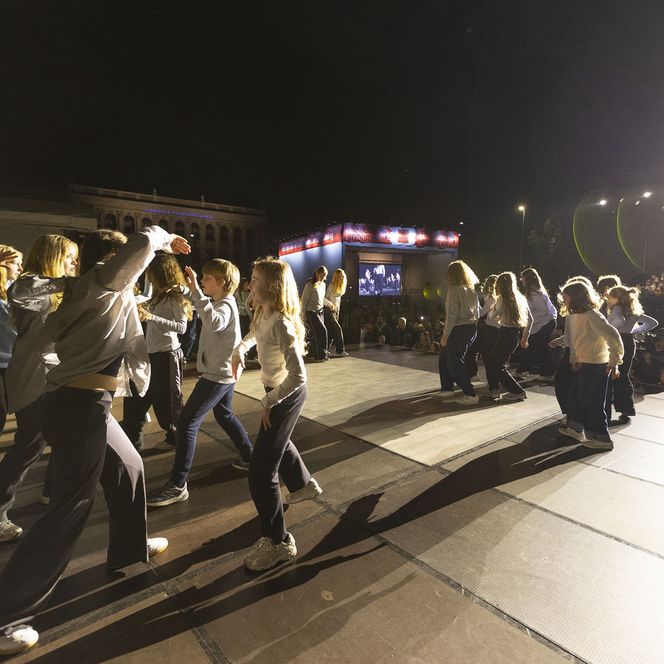 Lichtfest Leipzig 2025: Grundsteinlegung Freiheits- und Einheitsdenkmal
