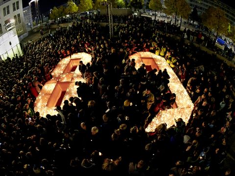 Pressefoto Lichtfest Leipzig: Augustusplatz mit Kerzen-89
