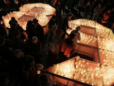 Die Kerzen-89 stand beim Lichtfest 2025 im Schillerpark.