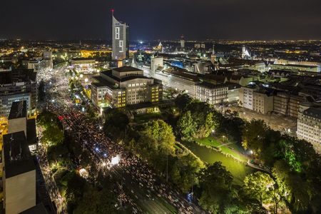 Lichtfest Leipzig 2014 zum 25. Jubiläum der Friedlichen Revolution
