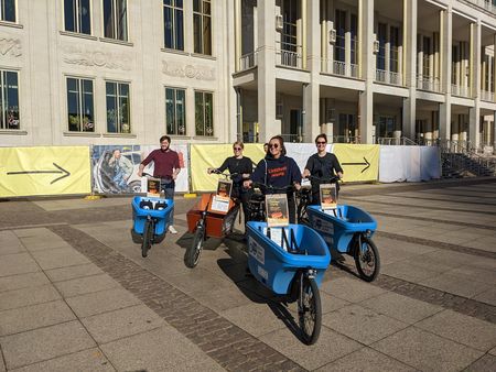 Das Lichtfest-Team setzt auf den Einsatz von Lastenfahrrädern.