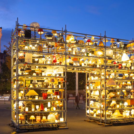 Lichtfest Leipzig 2024: Im Rahmen des Lichtfest XXL war das Projekt "Passage" von Fils de Créa über den 9. Oktober hinaus zu sehen.