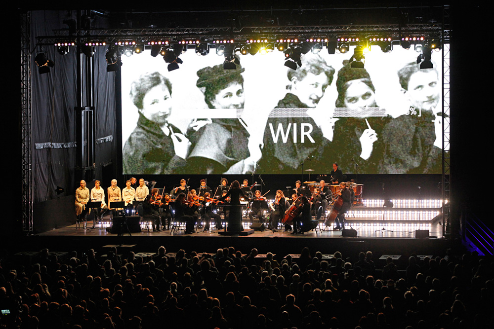 Das Freie Orchester Leipzig beim Lichtfest Leipzig 2018. Foto: Punctum/Alexander Schmidt