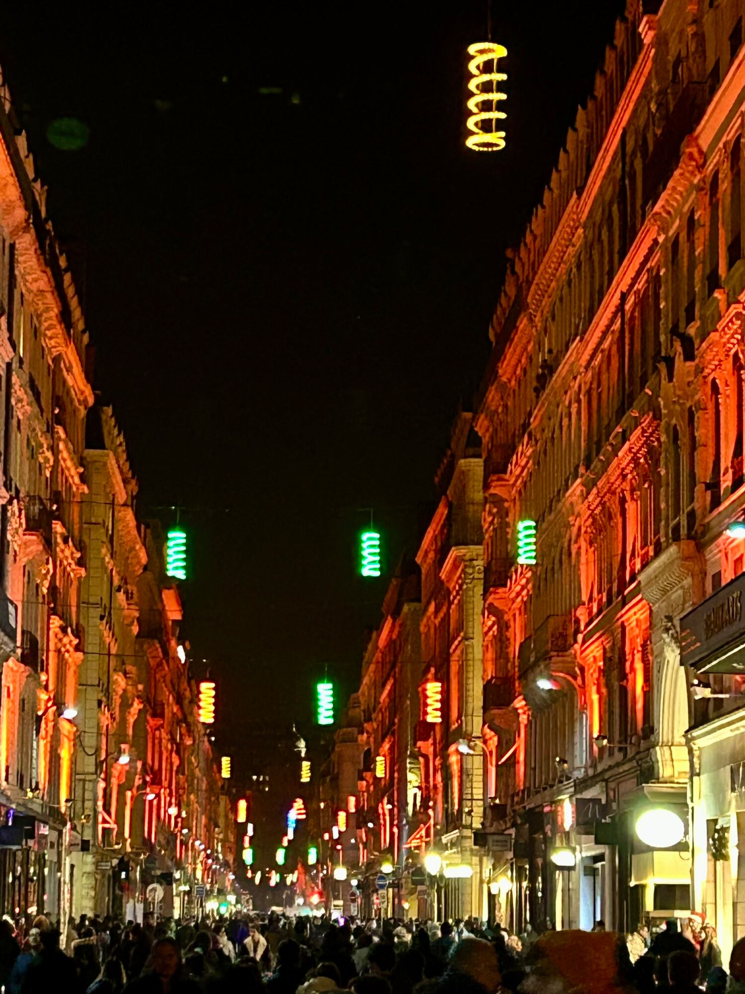 Lichtprojekt auf Fête des Lumières in Lyon