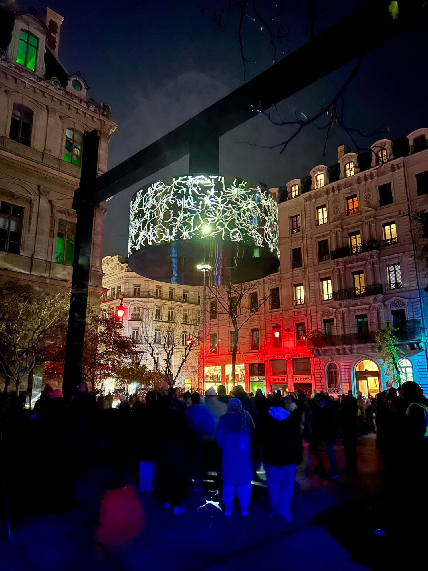 Lichtprojekt auf Fête des Lumières in Lyon