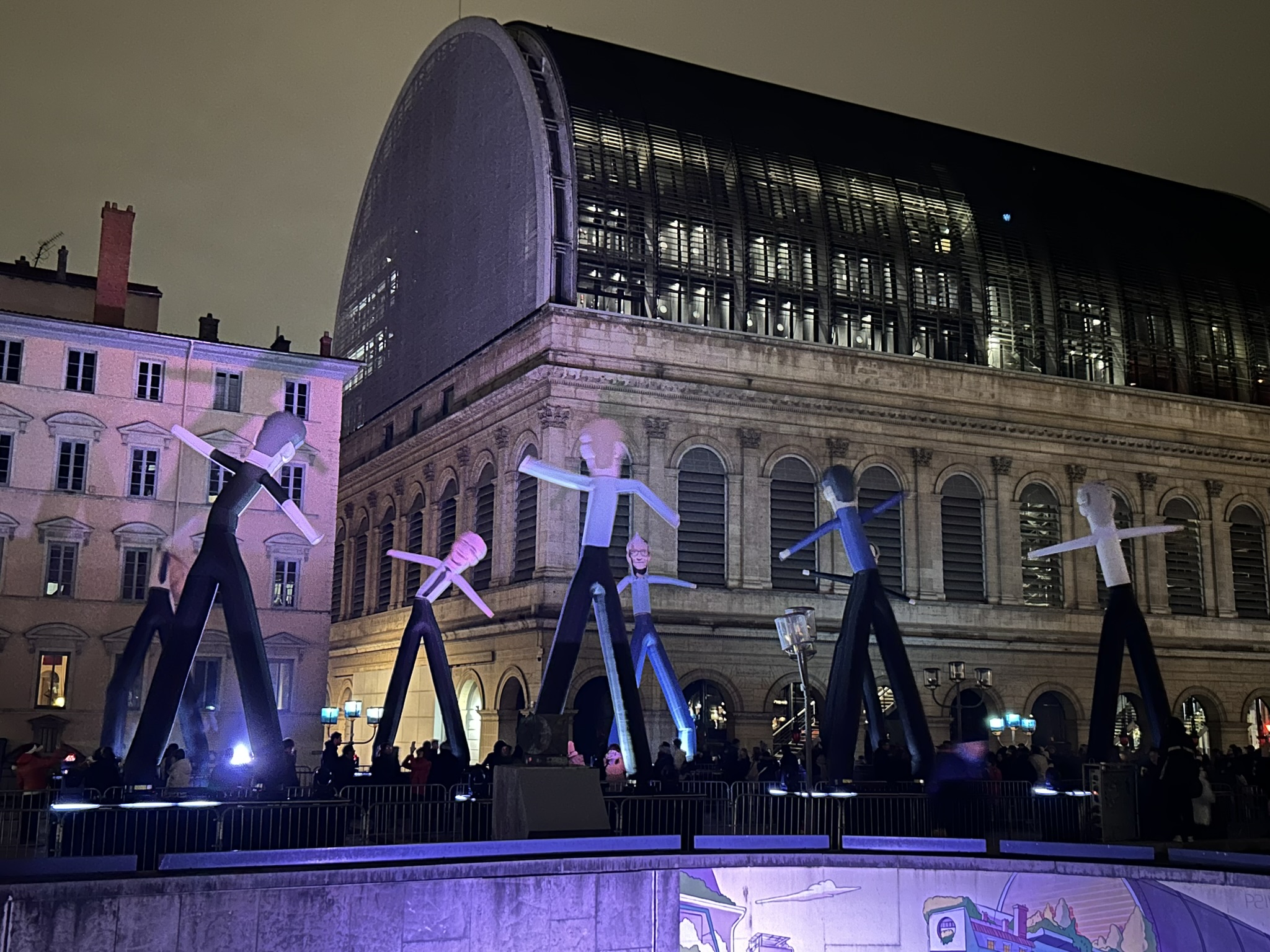 Lichtprojekt auf Fête des Lumières in Lyon